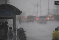 Ilustrasi hujan lebat pada hari perayaan Imlek. [Dok.Antara] 