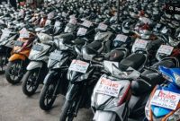 Ilustrasi motor bekas tarikan leasing. (Chat GPT) 