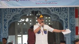 Gubrenusr Kalimantan Tengah Agustiar Sabran dalam menyampaikan kata sambutannya.(18/3/26)
