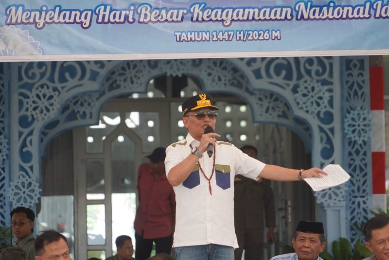 Gubrenusr Kalimantan Tengah Agustiar Sabran dalam menyampaikan kata sambutannya.(18/3/26)