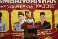 Gubernur Kalimantan Tengah Agustiar Sabran bersama Kapolda Kalteng Irjen Pol Iwan Kurniawan menghadiri perayaan Dies Natalis GMNI ke-72 yang dirangkai dengan Seminar Pertambangan Rakyat di Hotel Luwansa Palangka Raya. (28/3/26)