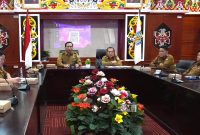 Pemkab Mura daring bersama Kementerian Pendidikan Dasar dan Menengah dan diikuti dari Aula A Kantor Bupati Murung Raya, Senin (2/3/2026). (Foto : Diskominfo SP)