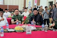 Bupati Mura Heriyus, menghadiri kegiatan silaturahmi dan buka puasa bersama yang digelar oleh Komando Daerah Militer (Kodam) XXII/Tambun Bungai di Balai Berkah Makodam XXII/TB, Selasa (3/3/2026).