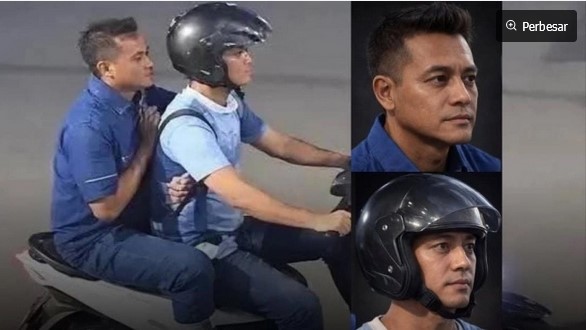 Foto AI / hoaks yang disebut pelaku penyiram air keras ke Andrie Yunus. Polda Metro Jaya memastikan foto pelaku penyiraman air keras terhadap Wakil Koordinator KontraS Andrie Yunus yang beredar di media sosial hoaks alias hasil rekayasa kecerdasan buatan atau AI. (ist) 