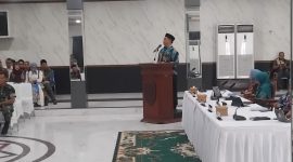 Bupati Barito Utara H Shalahuddin saat membuka Musrenbang RKPD 2027 tingkat Barut di Gedung Balai Antang, Muara Teweh, Kamis, 5 Maret 2025. Foto: Aprie/1tulah.com