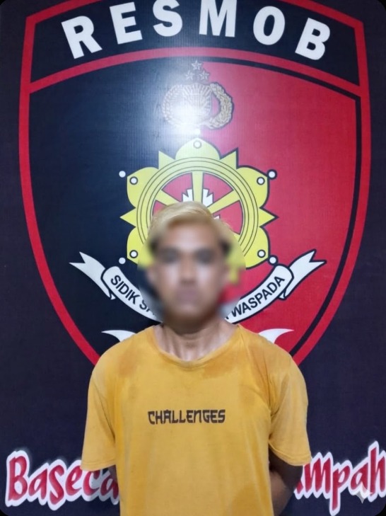 W alias Y, tersangka penganiaya ayah kandung di Ampah, Kabupaten Barito Timur.(Foto : Humas Polres Barito Timur)