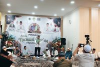 Bupati Shalahuddin ketika memberikan sambutan pad acara Nuzulul Quran, Jumat(6/3/2026).Foto.Dadang