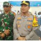 Kapolres Barsel AKBP Jecson R. Hutapea (tengah) didampingi Wakil Bupati, Dandim 1012/Buntok dan Ketua DPRD saat diwawancarai wartawan usai acara apel gelar pasukan Operasi Ketupat, Kamis (12/3/2026). Foto. Alifansyah/1tulah.com