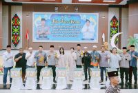 Kapolres Barsel AKBP Jecson R. Hutapea didampingi Waka Polres saat berfoto bersama sejumlah wartawan yang hadir dalam acara buka buasa bersama, Sabtu (14/3/2026). Foto. Alifansyah/1tulah.com