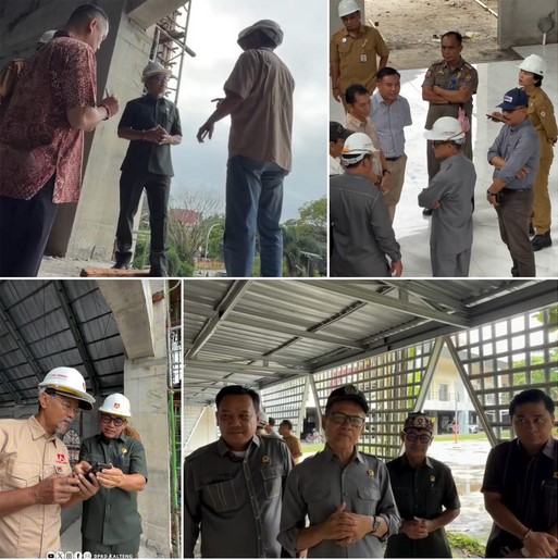 Jajaran legislatif di DPRD Kalteng melakukan kunjungan kerja langsung ke lokasi pembangunan Gereja Maranatha GKE Palangka Raya untuk memastikan progres fisik rumah ibadah tersebut berjalan sesuai rencana.Foto:Istimewa