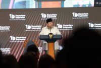 Prabowo dalam acara syukuran satu tahun berdirinya Danantara, Rabu (11/3/2026). (Dok. Bakom RI) 