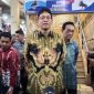 Menkeu Purbaya Yudhi Sadewa menyampaikan tidak adanya kenaikan harga BBM di Yogyakarta, Selasa (17/3/2026). [Suara.com/Putu] 