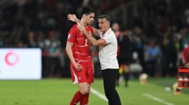 John Herdman bersama Timnas Indonesia sudah di ambang cetak dua sejarah. [ANTARA FOTO/Asprilla Dwi Adha/hma/wpa] 