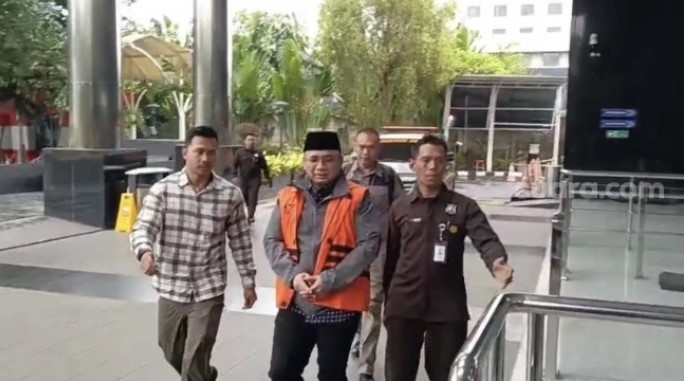 Gus Yaqut Kembali ke Rutan KPK Usai Jadi Tahanan Rumah. (Suara.com/Dea) 