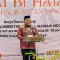 Wagub Kalteng Edy Pratowo memberikan sambutan pada Halal Bi Halal serta Sosialisasi Empat Pilar Kebangsaan yang digelar oleh Dewan Pimpinan Wilayah (DPW) Partai Keadilan Sejahtera (PKS) Provinsi Kalteng di Hotel Luwansa, Sabtu (4/4/26).