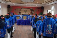 ASN Dinas Kelautan dan Perikanan Kalimantan Tengah menandatangani komitmen penerapan Core Values BerAKHLAK di Aula Dislutkan Kalteng. (16/4/26)