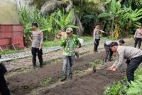 Peserta Dikbangspes Polri mengikuti pelatihan budidaya hortikultura di UPT BPPBTPH Palangka Raya dalam rangka mendukung ketahanan pangan. (16/4/26)