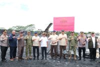Pemkab Mura sambut kunjungan Menhan dan Satgas PKH di Kabupaten  Murung Raya, Selasa (7/04/2026). (foto : Diskominfo SP Mura)