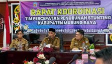 Wabup Rahmanto Muhidin, saat memimpin rapat koordinasi TPPS tahun 2026 yang digelar di Aula Setda Gedung A Puruk Cahu, Senin (20/4/2026).