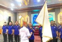 mengukuhkan jajaran pengurus KORMI masa bakti 2024–2028 di Aula DAD Puruk Cahu, Kamis (9/4/2026). (Foto : 1tulah.com)