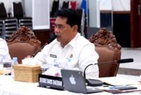 Bupati Barito Utara Shalahuddin,didampingi Wakil Bupati Felix SY.Tingan, dan Sekda Muhlis memimpin rapat evaluasi 100 Hari Program Kerja di Muara Teweh, Rabu, 11 Februari 2026.(foto : Dinas Kominfosandi Barito Utara)