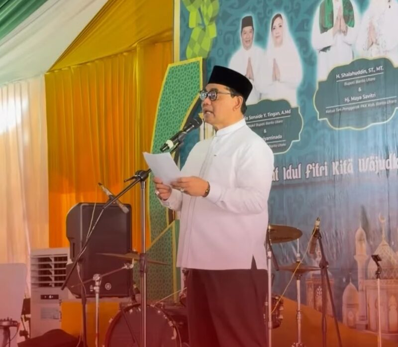 Bupati Barito Utara, Shalahuddin merayakan Idulfitri 1447 H dan , menggelar open house di Muara Teweh, Sabtu, 21 Maret 2026.(foto tangkapan layar Humpro Setda Barito Utara)