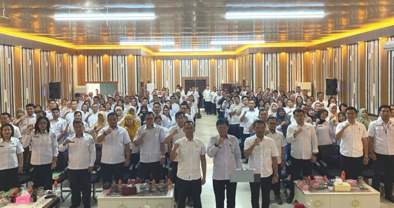 Pelaksanaan Sosialisasi Penerapan BLUD Puskesmas yang digelar pada Rabu (8/4/2026) di Aula Dinas Kesehatan Kabupaten Murung Raya.