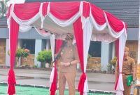 Foto Bupati Barito Utara, H. Shalahuddin, memberikan sejumlah nasihat kepada seluruh jajaran Aparatur Sipil Negara