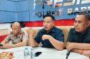 Kapolres AKBP Singgih Febiyanto dan Kasat Reskrim AKP Ricky Setiawan serta Kabidpenum Iptu Novendra saat memberika  pres rilis, Selasa (21/04/26). foto. Dadang