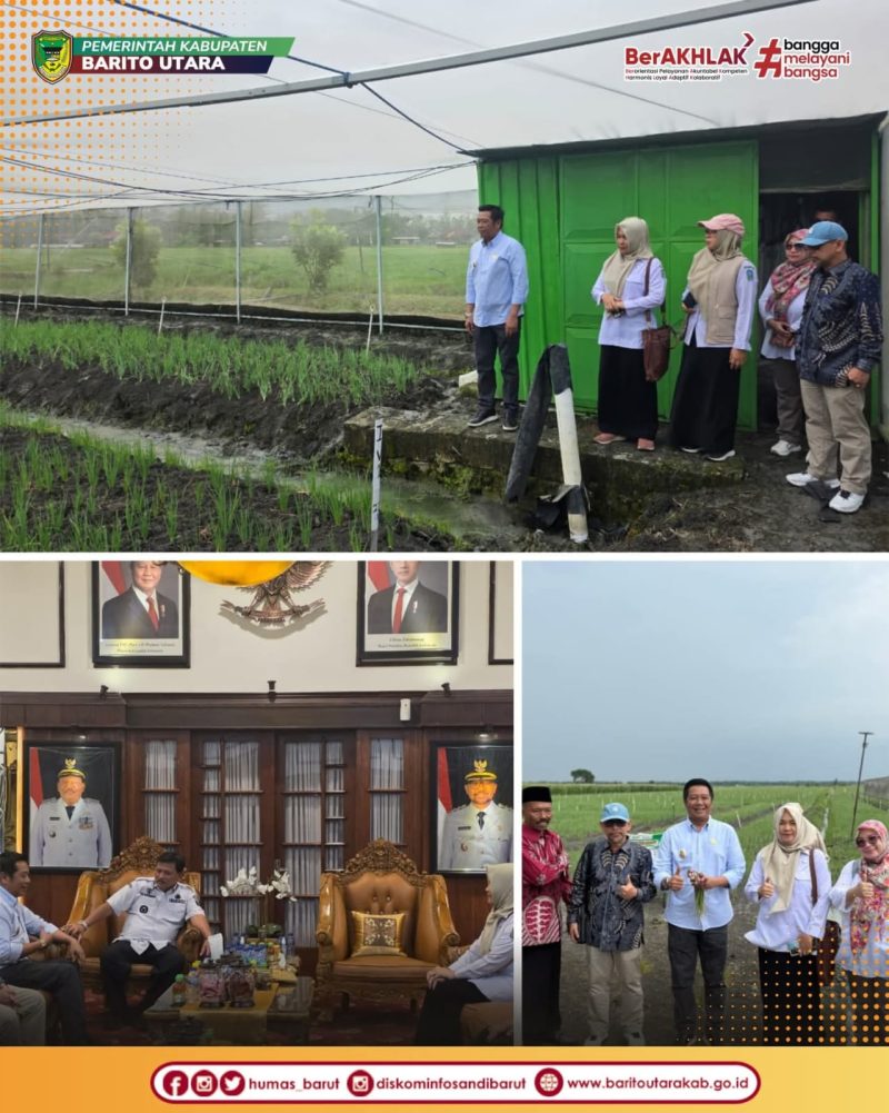Foto Wakil Bupati Barito Utara, Felix Sonadie Y. Tingan, didampingi Kepala Dinas Pertanian Adi Hariyadi di Kabupaten Nganjuk, Jawa Timur