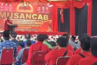 PDI Perjuangan Murung Raya menggelar Musancab Tahun 2026 di Gedung Pertemuan Umum (GPU) Murung Raya, Kamis (23/4/2026). (foto : 1tulah.com)