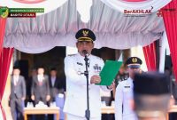 Foto Bupati Barito Utara, H. Shalahuddin, memimpin peringatan Hari Otonomi Daerah ke-XXX Tahun 2026