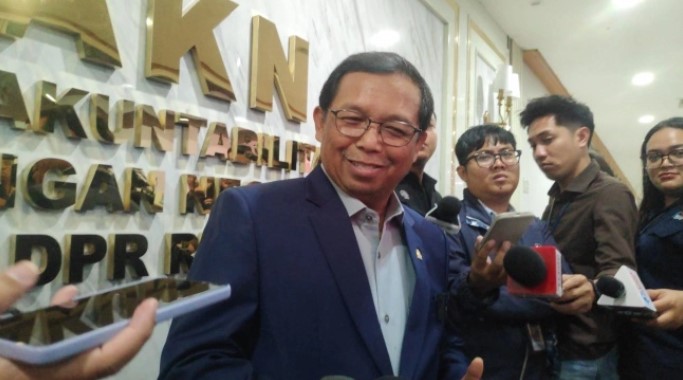 Anggota Komisi VI DPR RI sekaligus Sekretaris Jenderal Partai Demokrat, Herman Khaeron saat ditemui di Komplek Parlemen, Senayan, Jakarta, Rabu (4/2/2026). (Suara.com/Bagaskara Isdiansyah) 