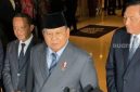 Presiden Prabowo Subianto dan Bahlil Lahadalia di resepsi pernikahan El Rumi dan Syifa Hadju pada Minggu, 26 April 2026 [Suara.com/Tiara Rosana] 