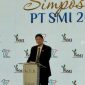 Menteri Keuangan Purbaya Yudhi Sadewa saat Simposium PT SMI di Ayana Midplaza, Jakarta, Rabu (22/4/2026). [Suara.com/Dicky Prastya] 