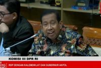 Anggota Komisi III DPR RI dari Fraksi PDIP, Irjen (Purn) Safaruddin. (tangkap layar) 