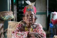 Ilustrasi tato pada Suku Dayak Bahau, Telingan Aaru. [Ist] 