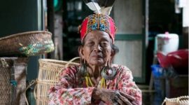 Ilustrasi tato pada Suku Dayak Bahau, Telingan Aaru. [Ist] 