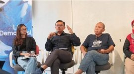 Ketua Umum Yayasan Lembaga Bantuan Hukum Indonesia (YLBHI), Muhammad Isnur. [Suara.com/Tsabita] 