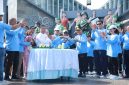 Gubernur Kalimantan Tengah Agustiar Sabran menghadiri peringatan Hari Buruh Internasional (May Day) 2026 di Bundaran Besar Palangka Raya bersama unsur Forkopimda dan perwakilan serikat pekerja. (1/5/26)