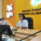 Plt. Kepala BPS Kalimantan Tengah Maria Wahyu Utami saat memaparkan rilis indikator strategis daerah di ruang Vicon BPS Provinsi Kalimantan Tengah. (5/5/26)