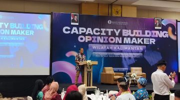 Deputi Kepala Perwakilan BI Provinsi Kalimantan Selatan Aloysius Donanto saat menyampaikan sambutan. (6/5/26)