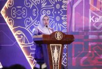 Asisten Administrasi Umum Setda Provinsi Kalimantan Tengah Sunarti saat menghadiri Diseminasi Laporan Perekonomian Provinsi Kalimantan Tengah di Aula Betang Hapakat Kantor Bank Indonesia Provinsi Kalimantan Tengah, Palangka Raya, Selasa (12/5/26).