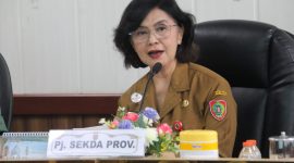 Pj. Sekretaris Daerah Provinsi Kalimantan Tengah, Linae Victoria Aden menerima audiensi Tim Pokja Staf Ahli Kasad Bidang Ketahanan Energi, SDA, dan Lingkungan Hidup di Kantor Gubernur Kalimantan Tengah, Selasa (19/5/2026).