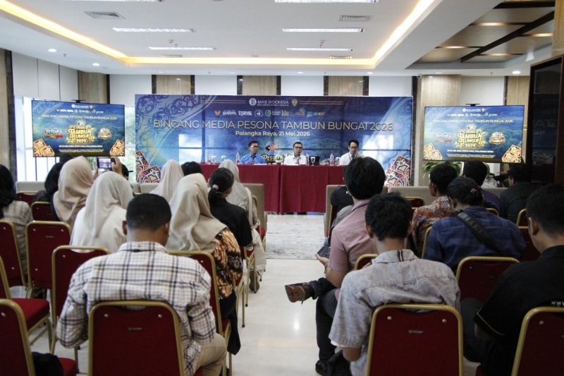 Pemerintah Provinsi Kalimantan Tengah bersama Bank Indonesia menggelar Bincang Media Pesona Tambun Bungai 2026 di Kantor Perwakilan Bank Indonesia Provinsi Kalimantan Tengah. Kegiatan tersebut membahas penguatan UMKM, digitalisasi ekonomi, serta kolaborasi lintas sektor dalam mendorong pertumbuhan ekonomi daerah yang inklusif dan berdaya saing, Kamis (21/5/26)