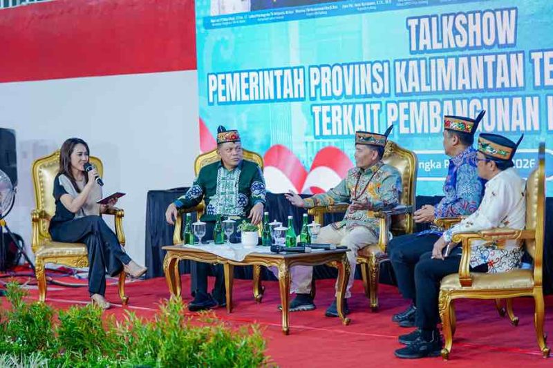 Gubernur Kalimantan Tengah, Agustiar Sabran bersama unsur Forkopimda menegaskan komitmen mengawal program strategis pembangunan daerah dalam talkshow Sinergi Forkopimda Kalimantan Tengah di Palangka Raya, Minggu (24/5/26).