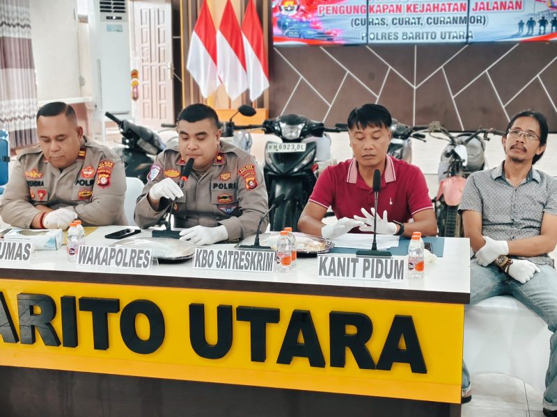 Polres Barut saat menggelar pres relis, Sabtu(30/05/2026).Foto Dadang
