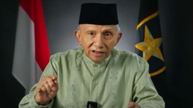 Tokoh senior yang juga Ketua Majelis Syura Partai Ummat, Amien Rais. [Youtube Amien Rais Official] 