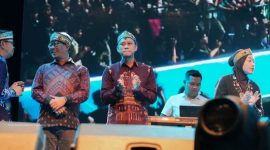 Wakil Ketua II DPRD Kalteng, Muhammad Ansyari saat menghadiri malam penutupan FBIM 2026 di Bundaran Besar Kota Palangka Raya, Sabtu(23/5/2026).Foto:Istimewa