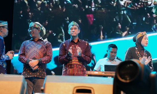 Wakil Ketua II DPRD Kalteng, Muhammad Ansyari saat menghadiri malam penutupan FBIM 2026 di Bundaran Besar Kota Palangka Raya, Sabtu(23/5/2026).Foto:Istimewa